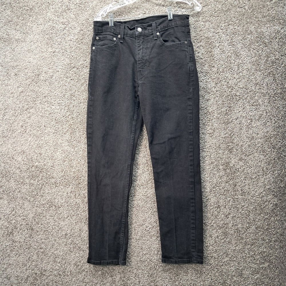 Levis 511 Mens Black Straight Leg Denim Jeans Stretch Cotton 30x28